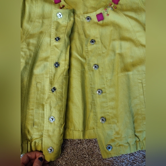 Ruby Rd. Lime Green Jacket Blazer - Picture 10 of 14